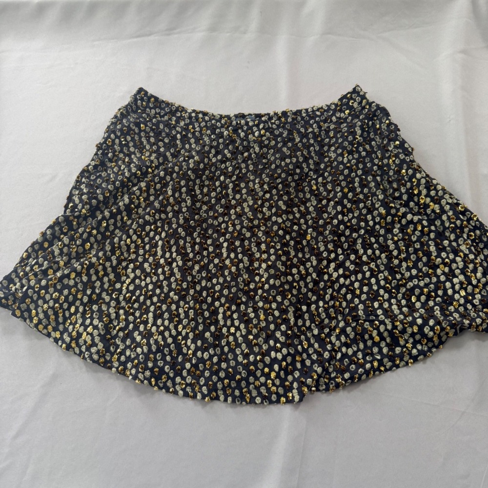 ModCloth Metallic Textured Polka Dot A-Line Mini Skirt Size 2X Just This Sway